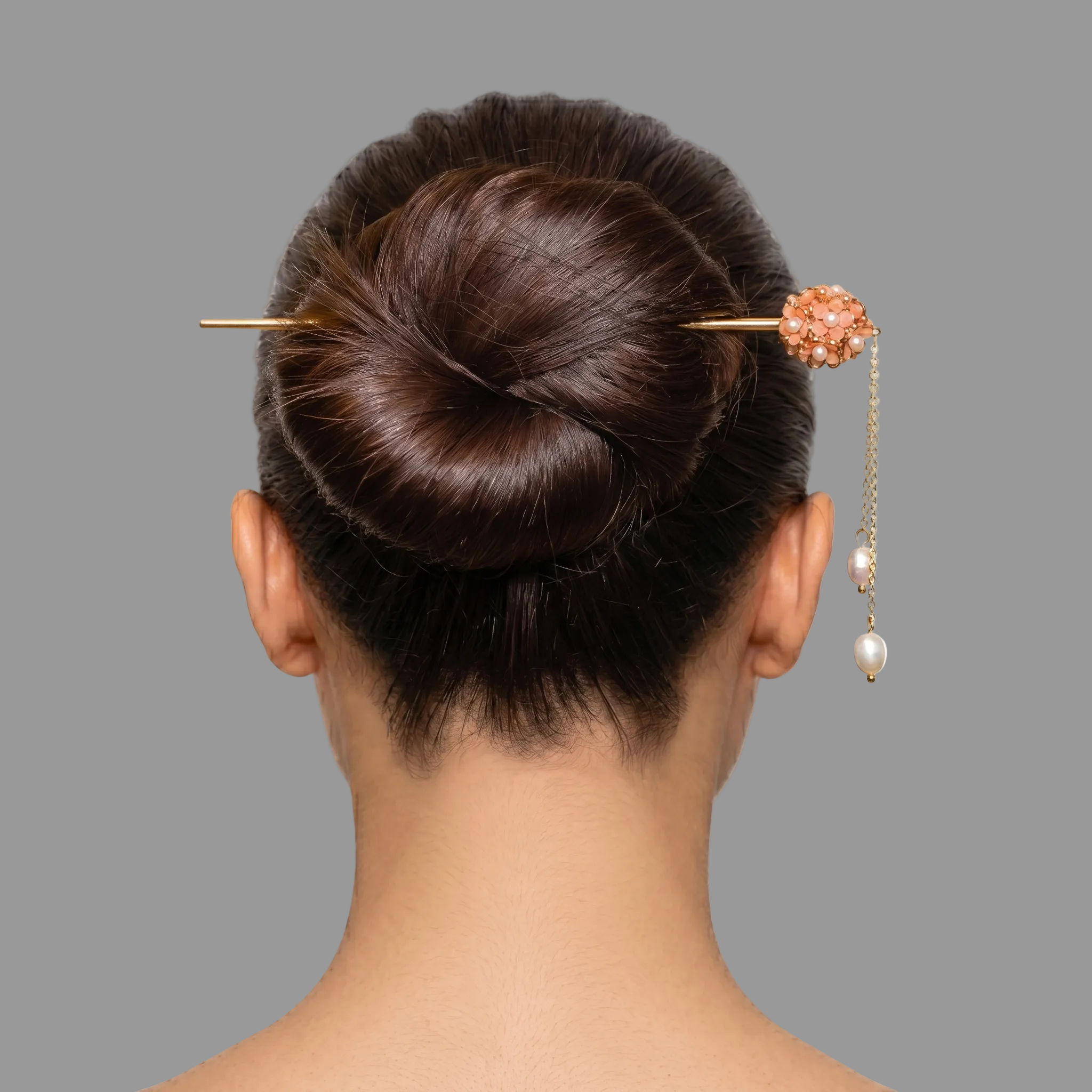 Sakura Hydrangea Sphere | 14k Gold Plated Freshwater Pearl Hairpin