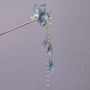 Blue Blossom Tassel Hairpin