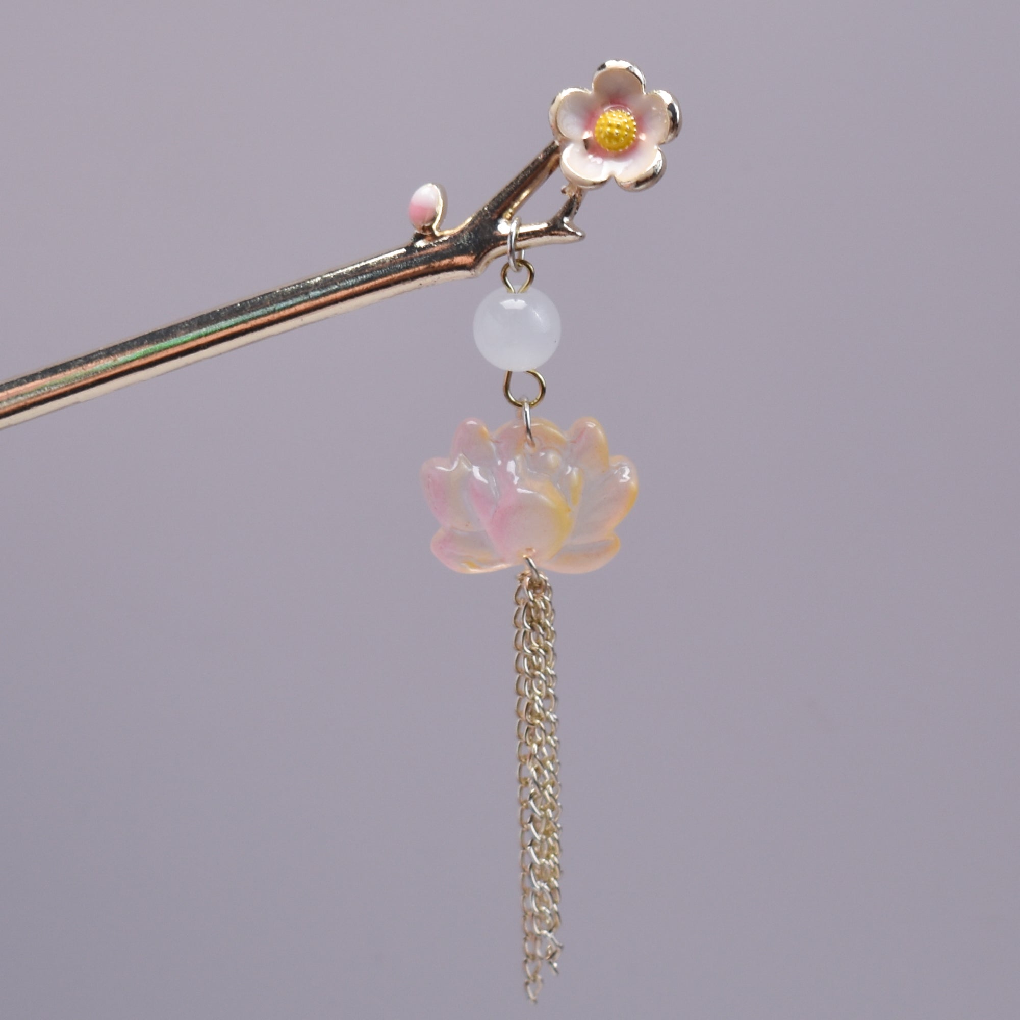 Blossom Lotus Tassel Hairpin