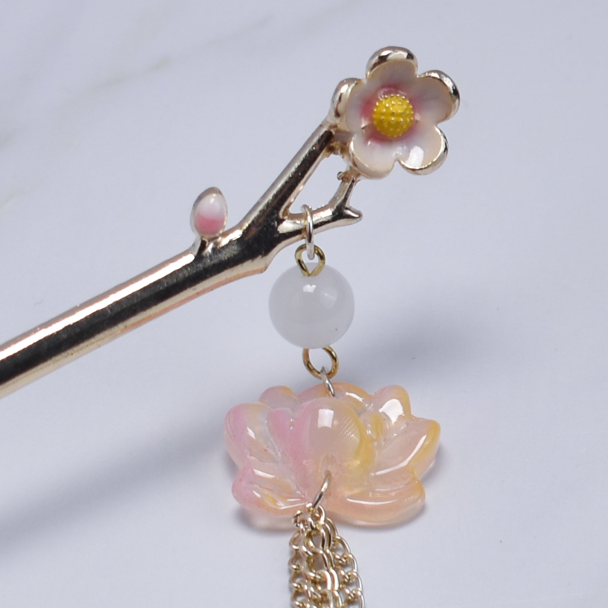 Blossom Lotus Tassel Hairpin