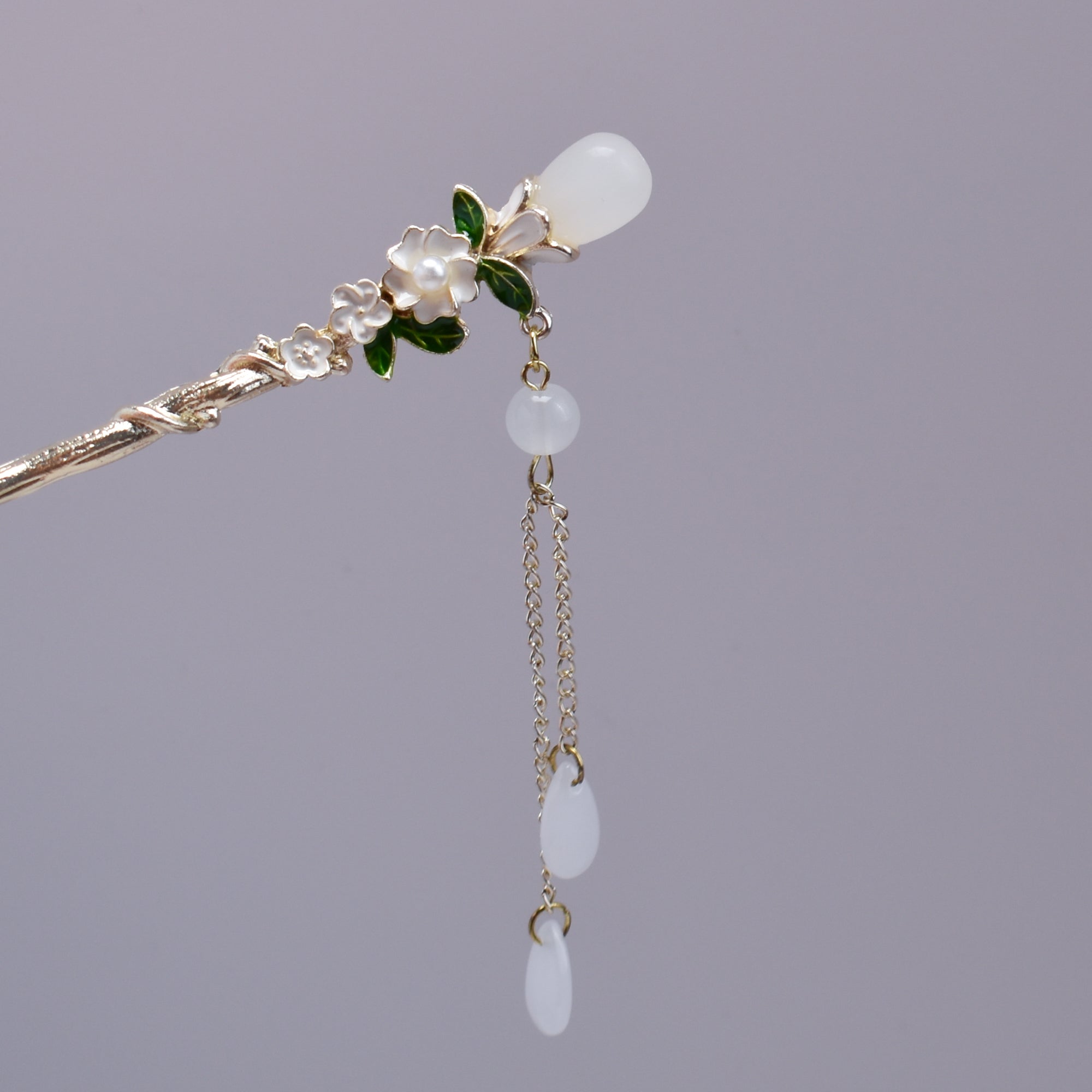 Garden Blossom Droplet Tassel Hairpin