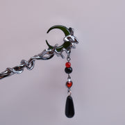 Crimson Eclipse Dragon Hairpin