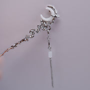 Lunar Frost Crescent Hairpin
