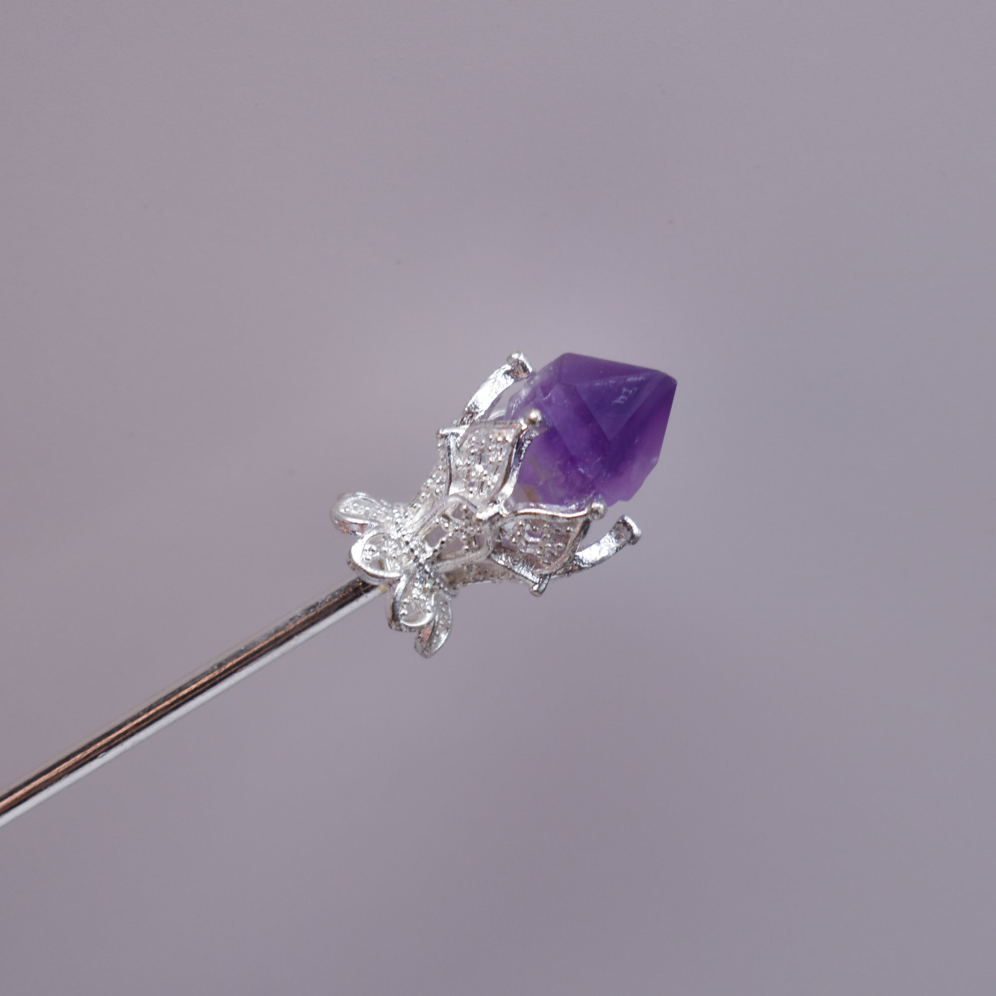 Crystal Blossom Gemstone Hairpin
