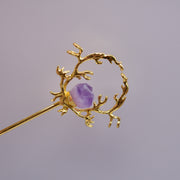 Enchanted Grove Amethyst Hairpin