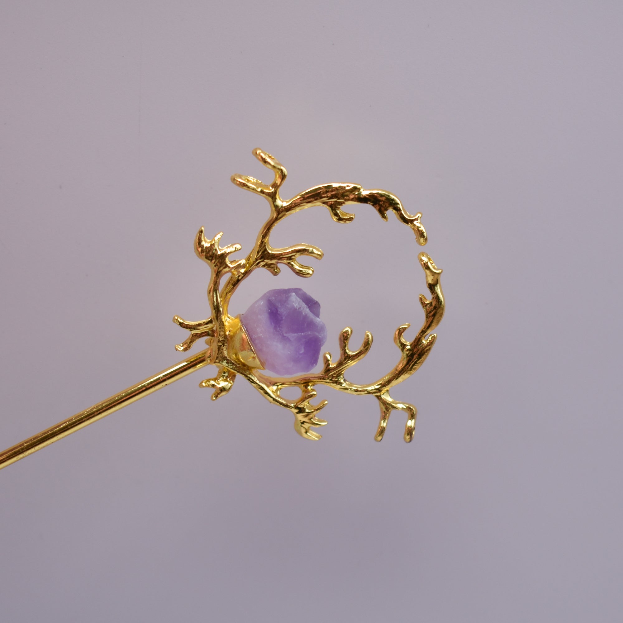 Enchanted Grove Amethyst Hairpin
