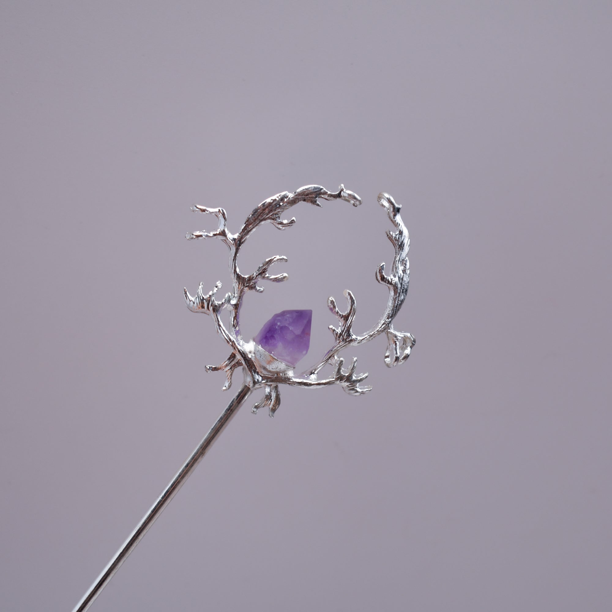 Enchanted Grove Amethyst Hairpin