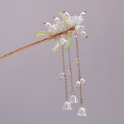 Lily of the Valley Cascading Hairpin – Pearl White