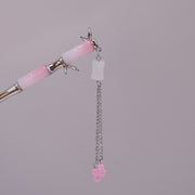 Crystal Bamboo Hairpin – Three Color Variants (Aqua • Pink • Lavender)