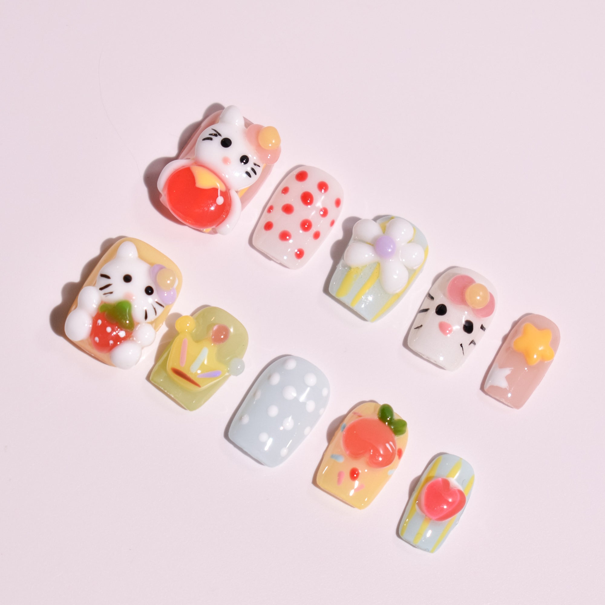 Sora no Kiseki | Handmade Press-on Nails | Custom Japanese Nail Art