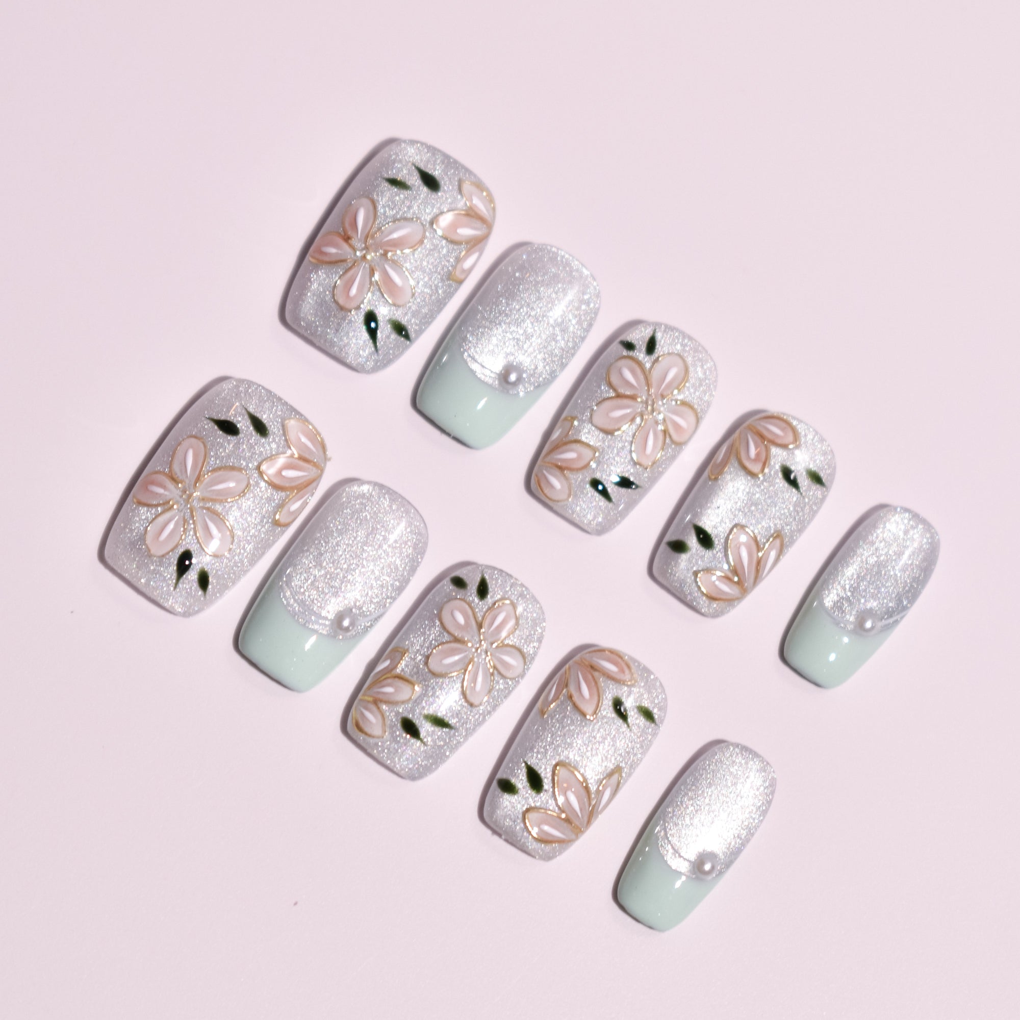 Tsuki no Mizuumi | Handmade Press-on Nails | Custom Japanese Nail Art