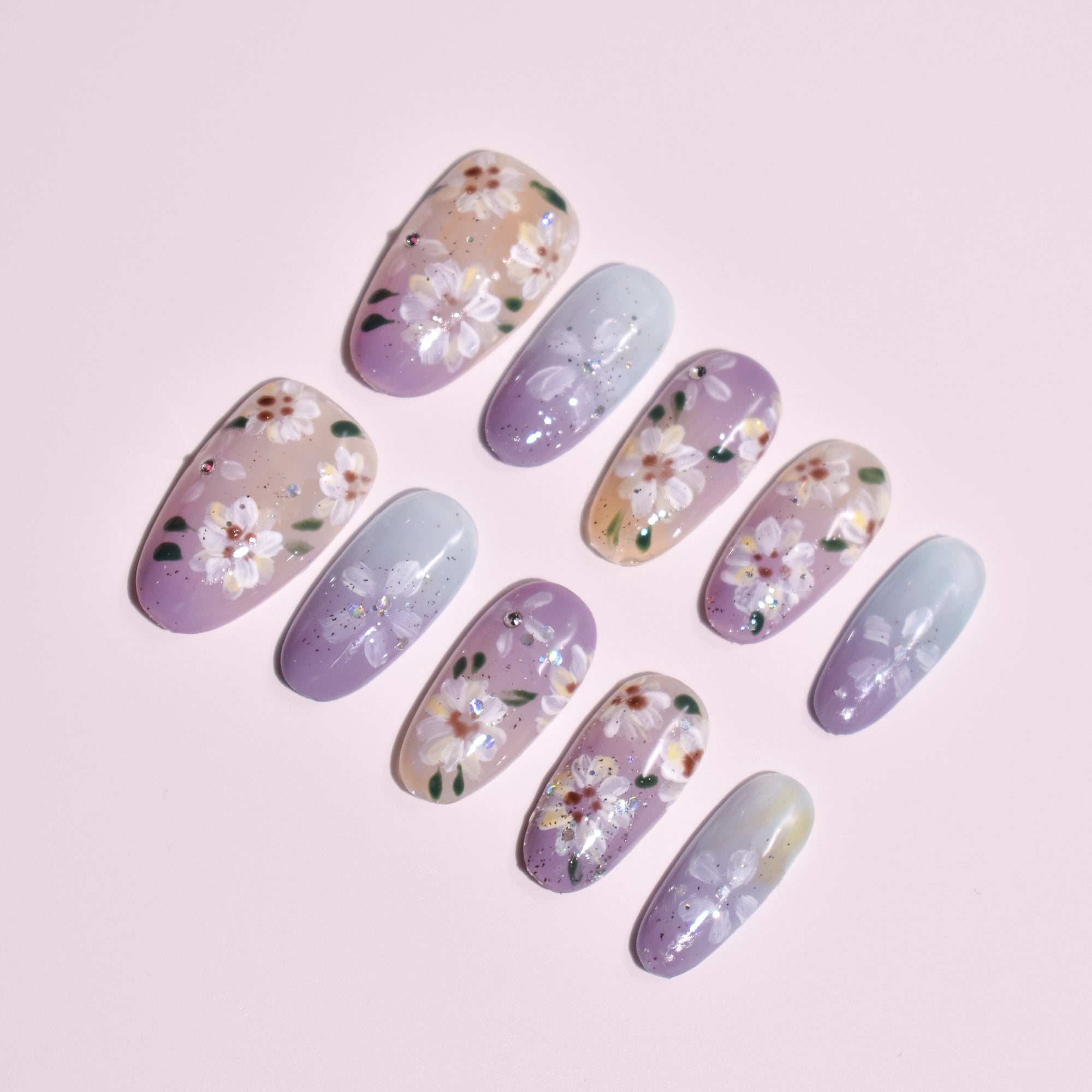 Murasaki no Yume | Handmade Press-on Nails | Custom Japanese Nail Art
