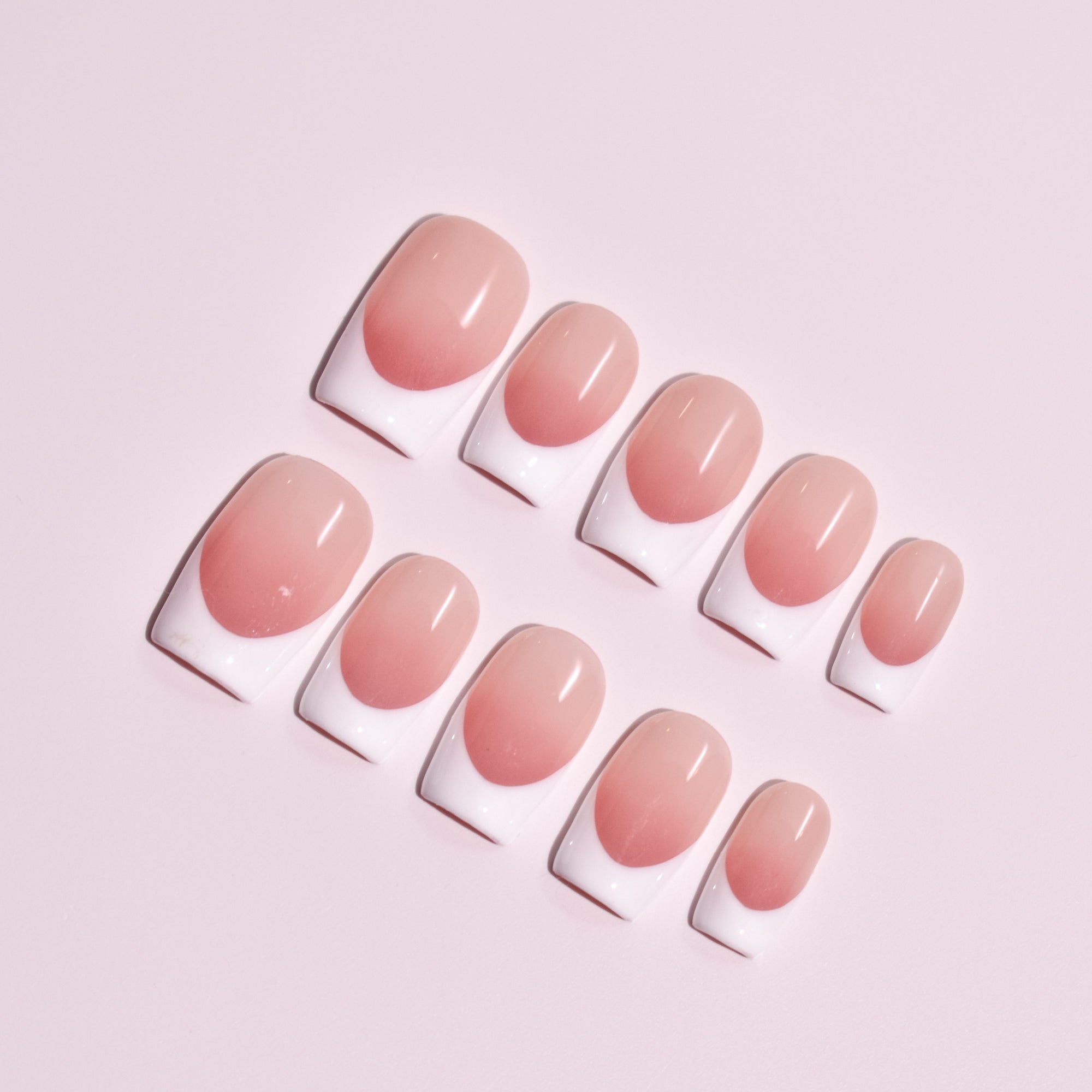 Handmade Classic Medium Square French Tips