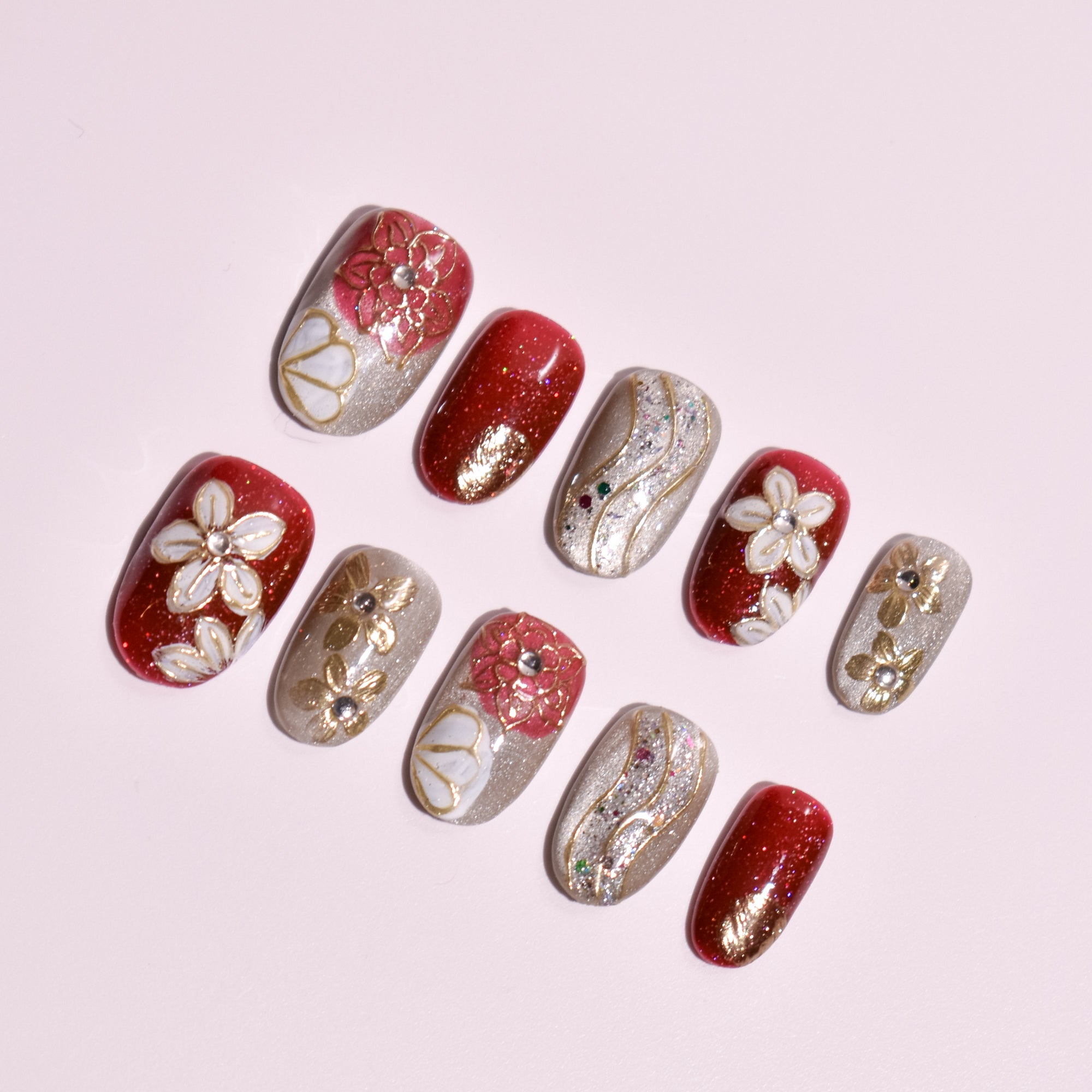 Uchū no Hebi | Handmade Press-on Nails | Custom Japanese Nail Art