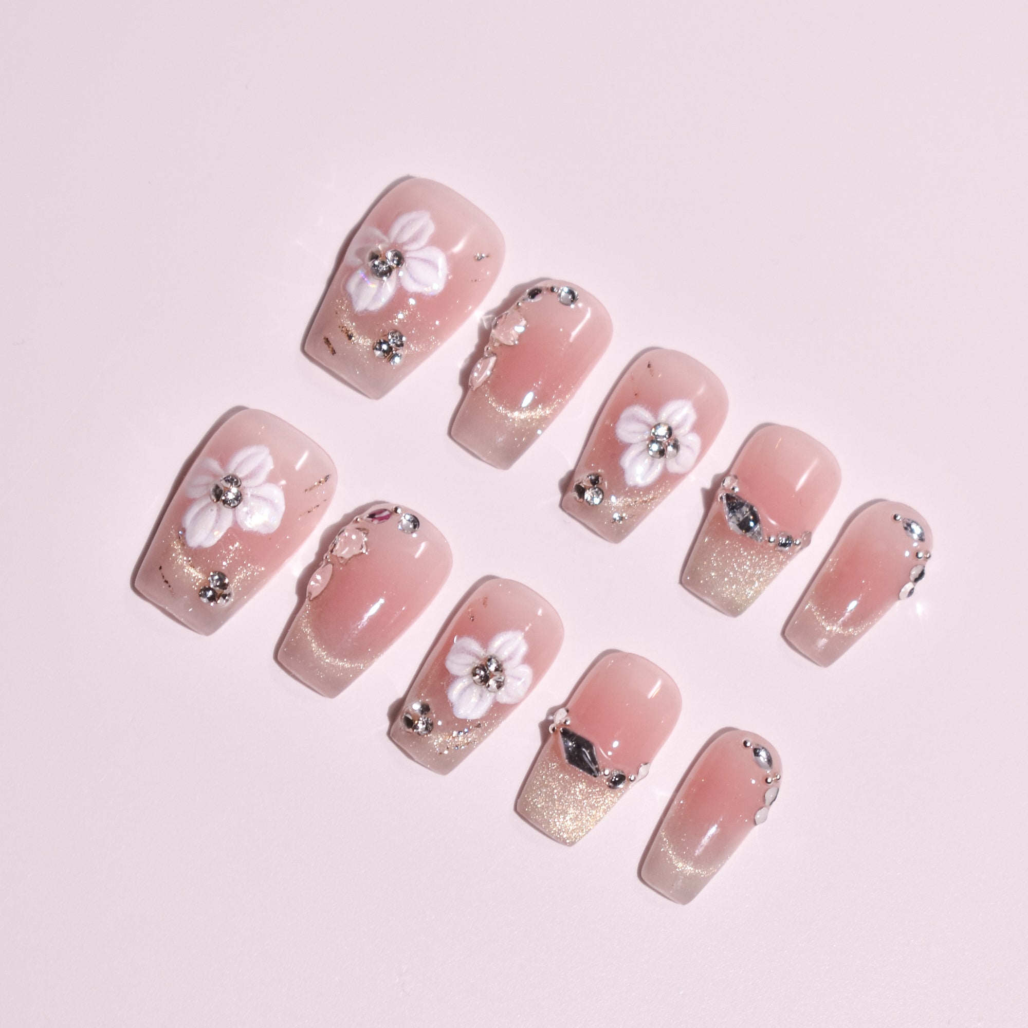 Sora no Kesshō | Handmade Press-on Nails | Custom Japanese Nail Art