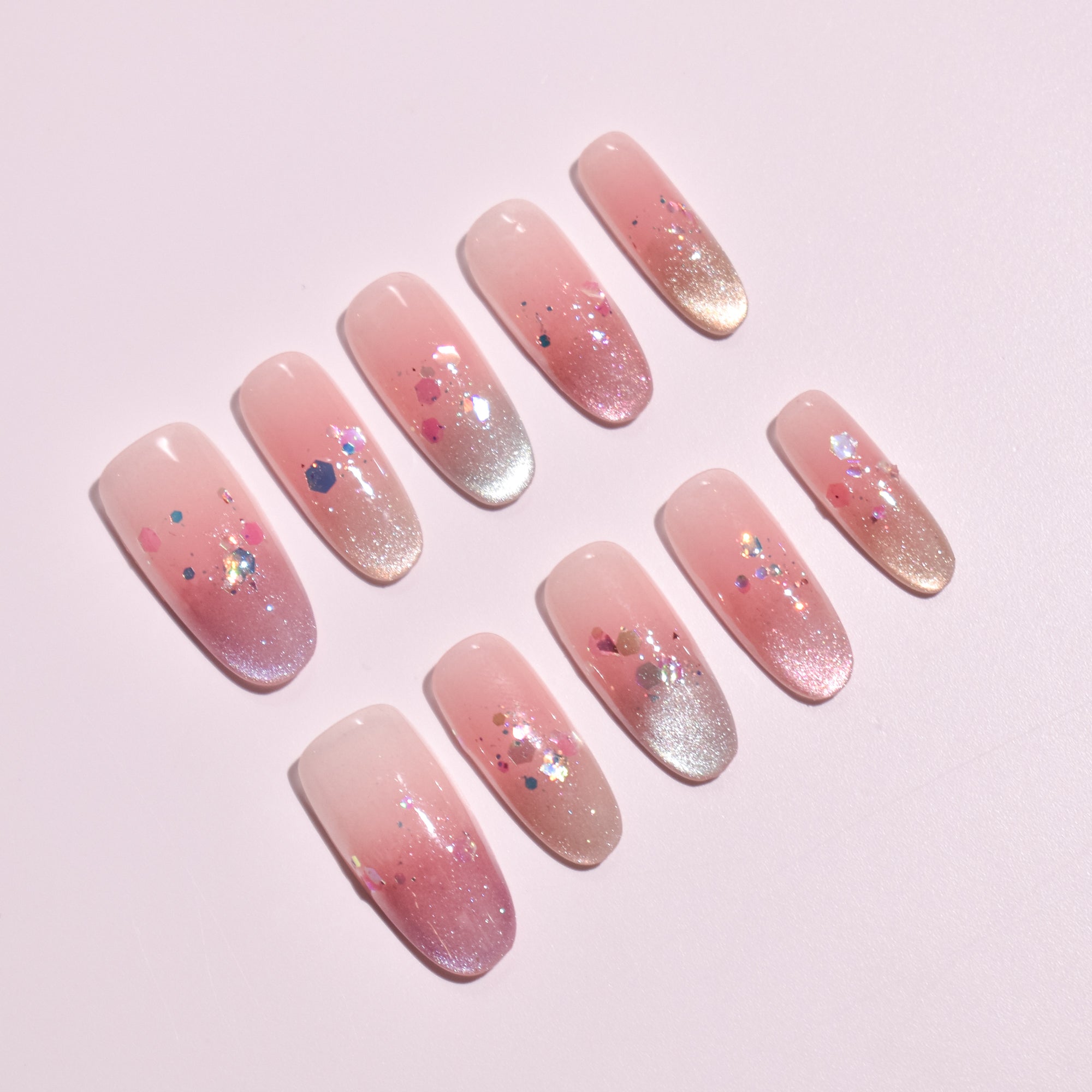 Ginsekai no Chō | Handmade Press-on Nails | Custom Japanese Nail Art