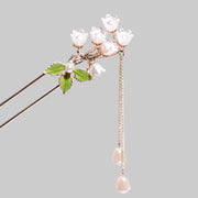 Lily of the Valley Grace | Vintage Floral Kanzashi Hairpin