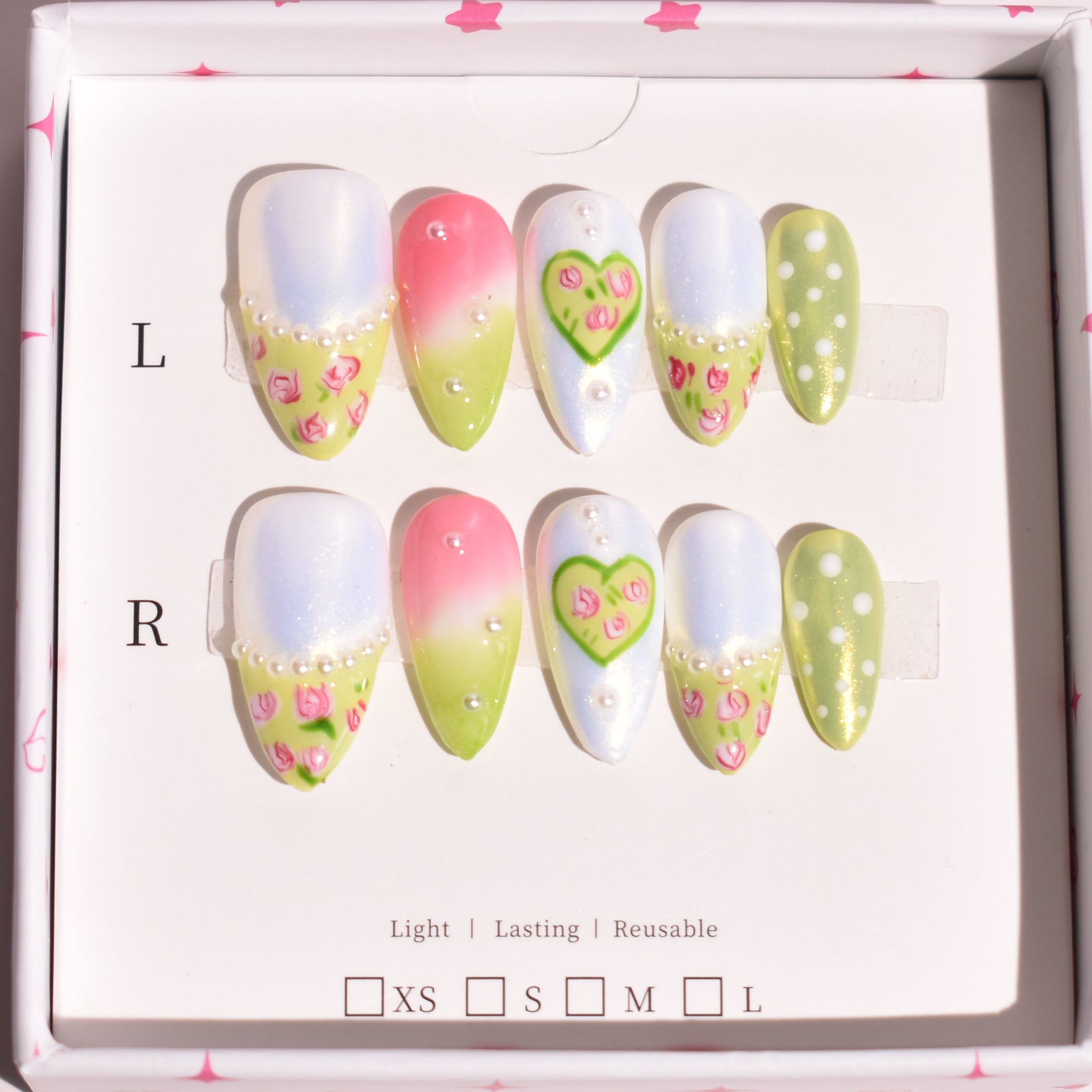 Verdant Heirloom – Medium Almond Press-On Nails | b3B65