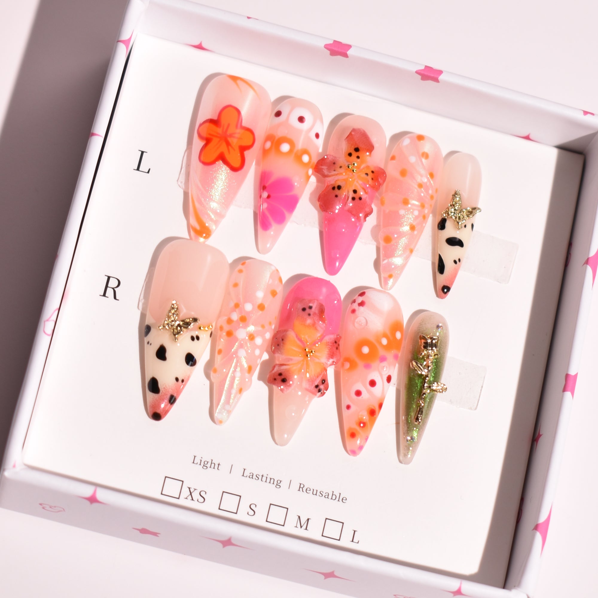 Solar Riot – Long Stiletto Press-On Nails | b3B55