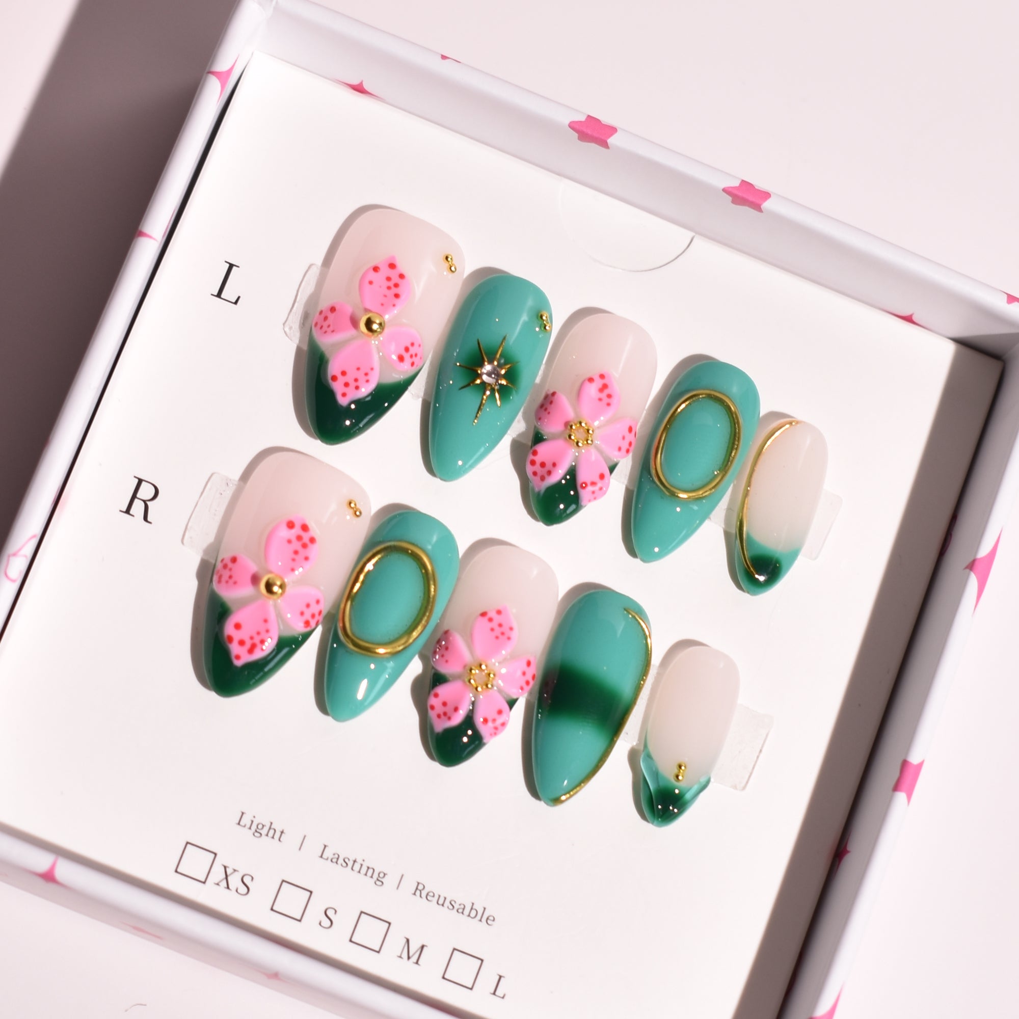 Verdant Relic – Medium Almond Press-On Nails | b3B45