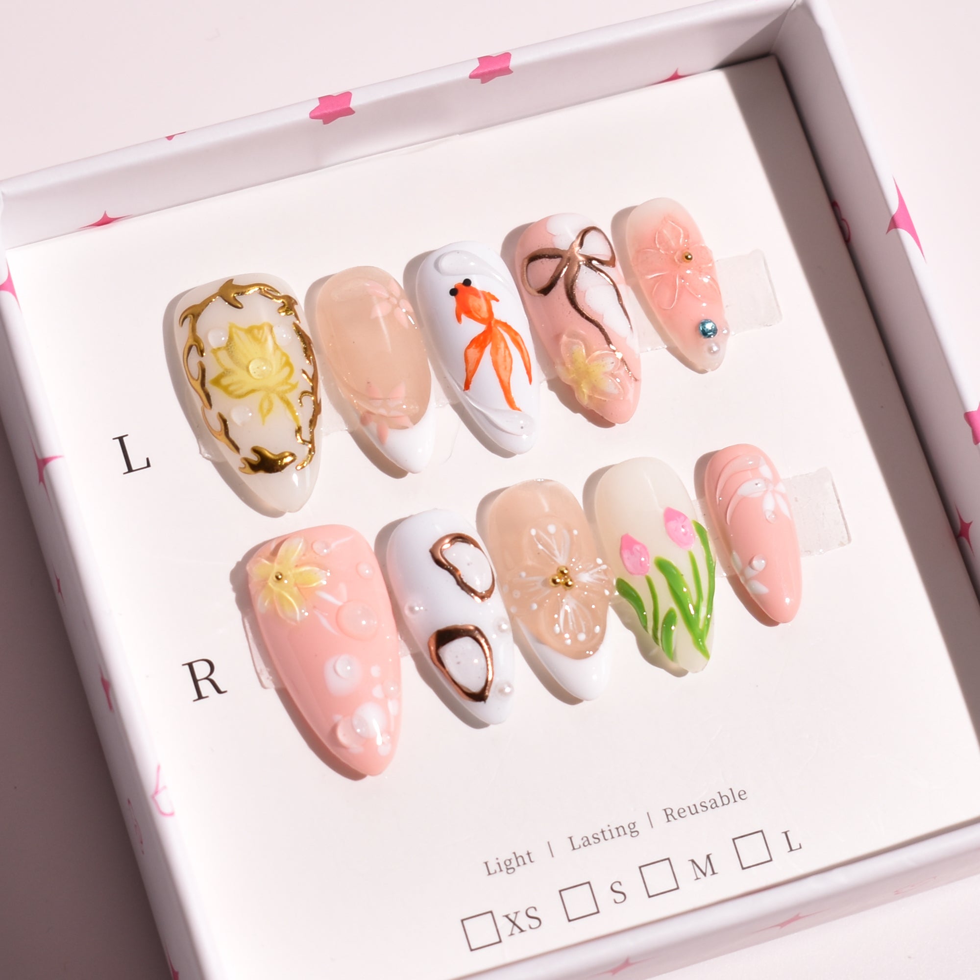 Porcelain Reverie – Medium Almond Press-On Nails | b3B43