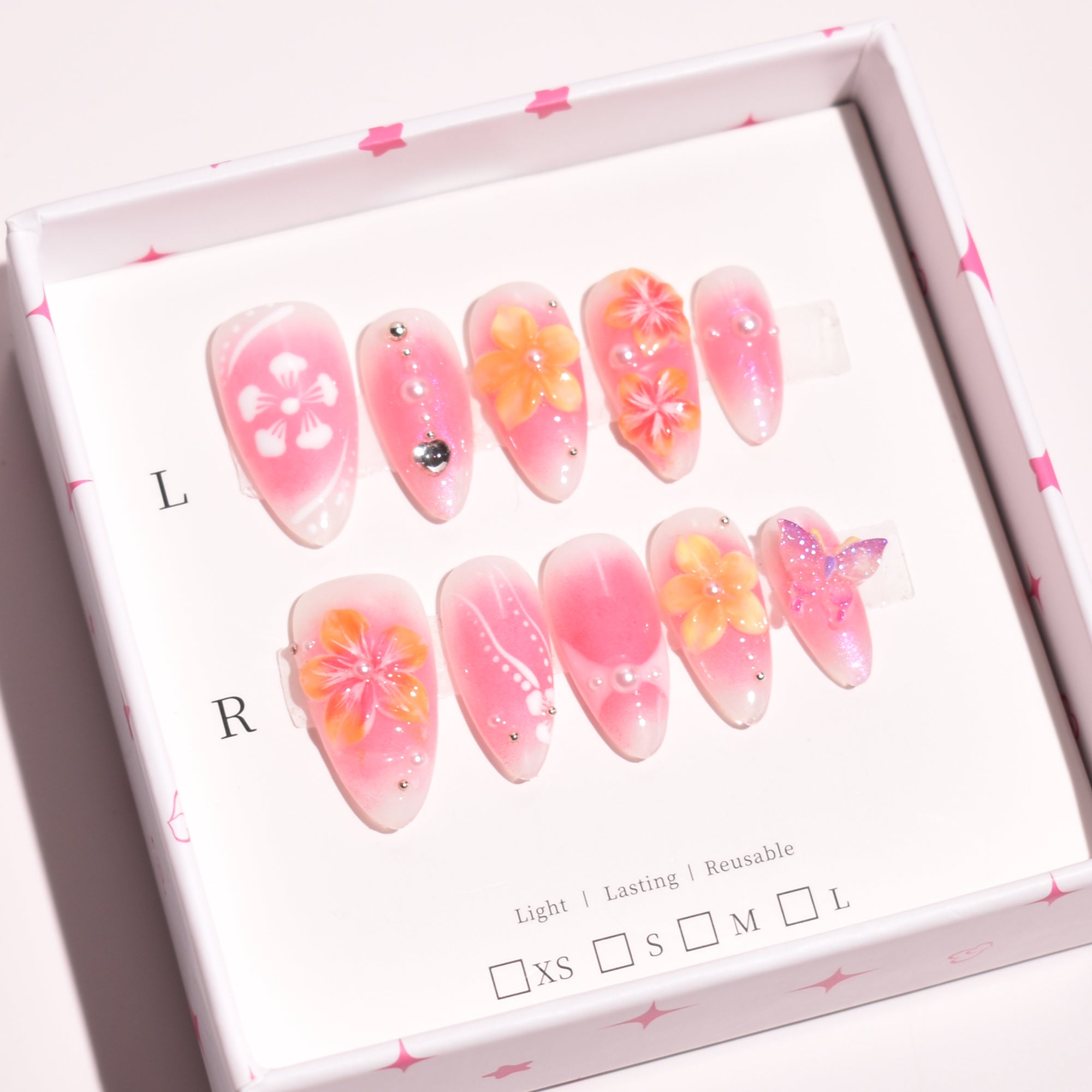 Blush Petal Dream – Medium Almond Press-On Nails | b3B34