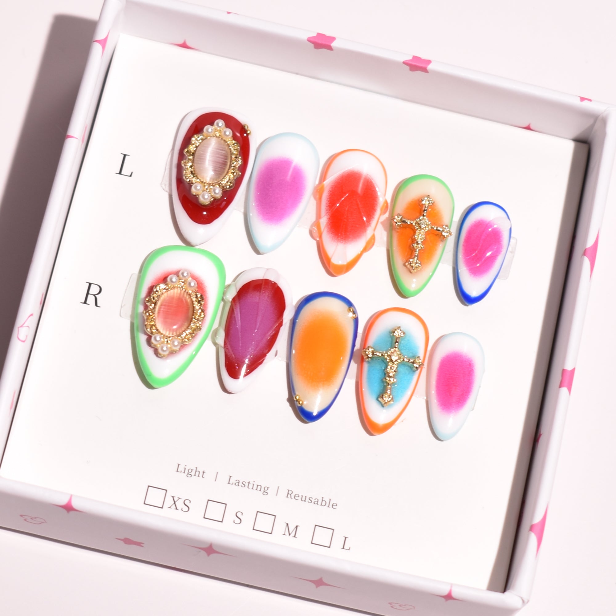 Chromatic Reliquary Medium Almond Press-On Nails | b3B20