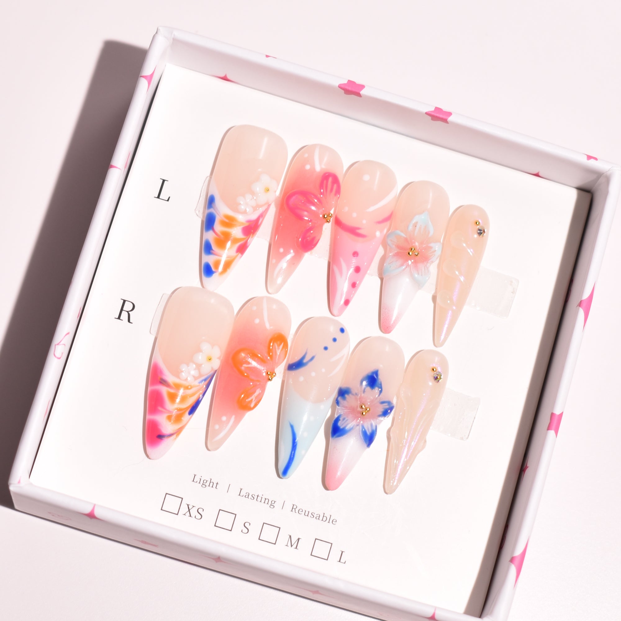 Petal Drift Stiletto Press-On Nails | b3B19