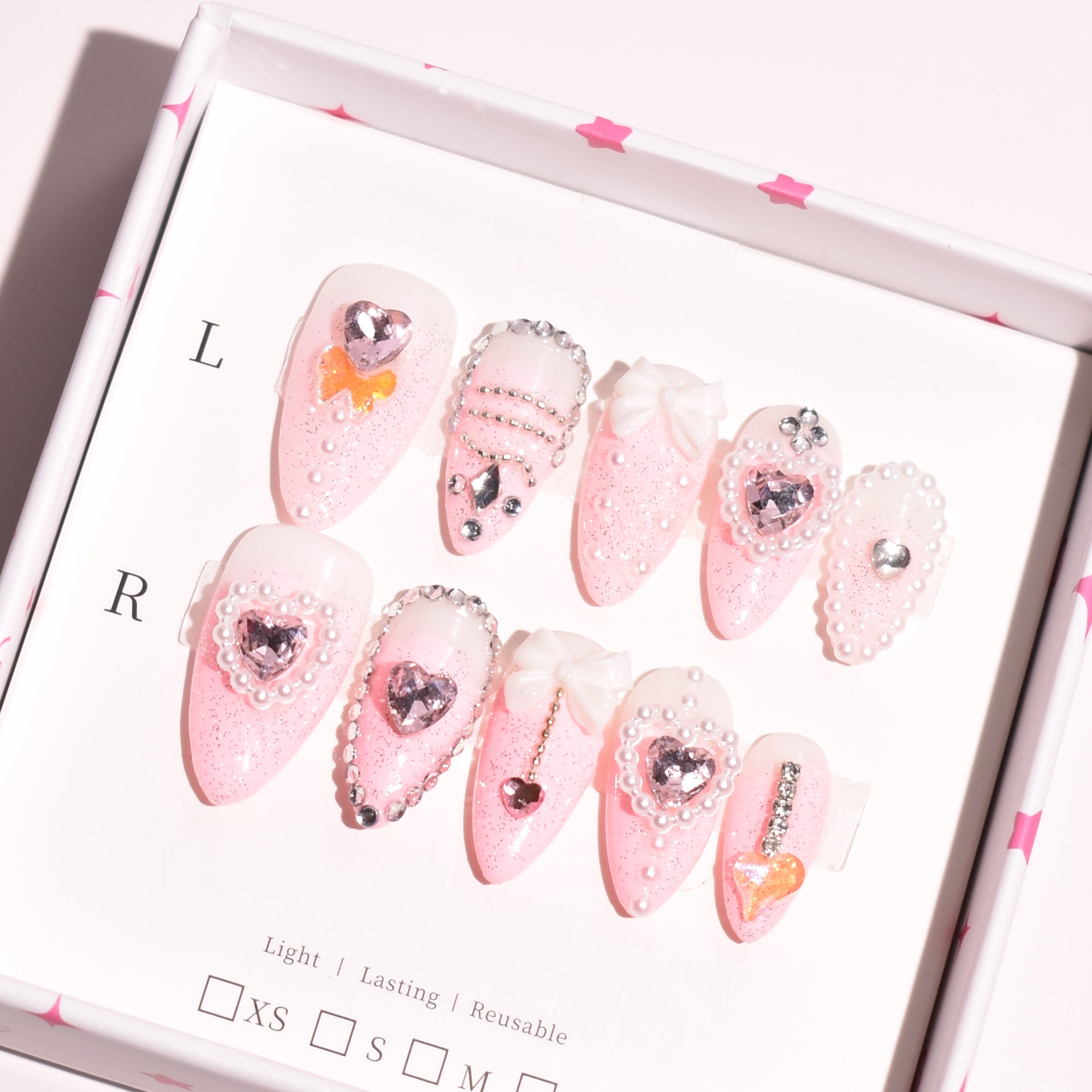 Blush Heirloom Short Almond Press-On Nails| b3B13