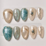 Sango no Suihei (珊瑚の水平) – “Coral Horizon” Bling Empire Nails