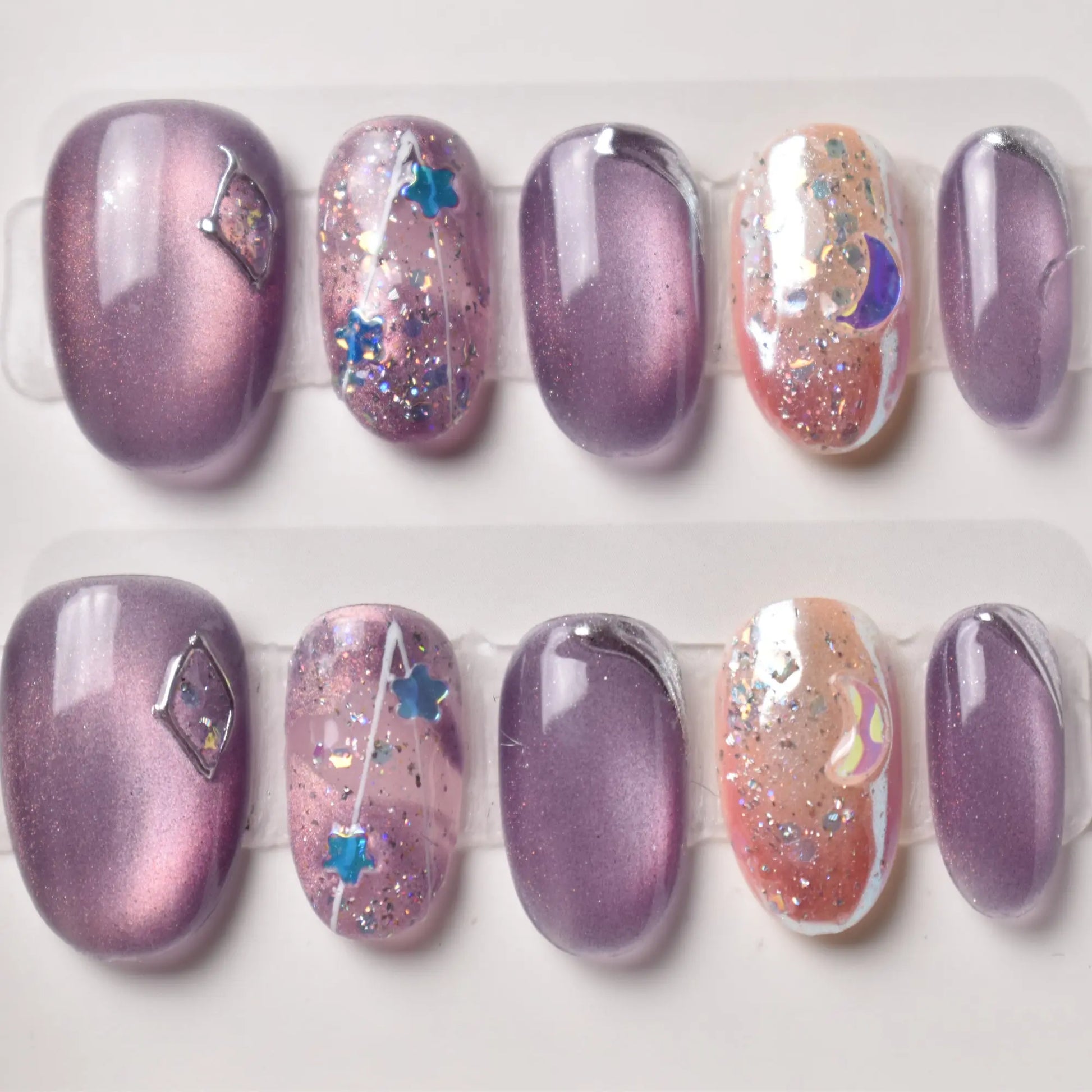 Hoshi no Yume (星の夢) – “Dream of Stars” Bling Empire Nails