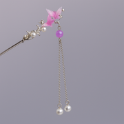 Blossom Wing Butterfly Hairpin – Pink