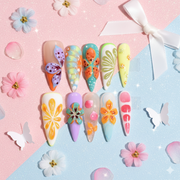 Petal Riot – Long Stiletto Press-On Nails | b3B33