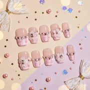 Rosewood Tweed & Pearl Orchard Press-On Nails Bling Empire