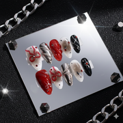 Velour Static – Medium Almond Press-On Nails | b3B42