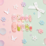 Pastel Bloom – Medium Square Press-On Nails | b3B37