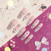 Shirayuki Ribbon | Handmade Press-on Nails | Custom Japanese Nail Art