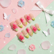 Spring Lily – Medium Almond Press-On Nails | b3B36