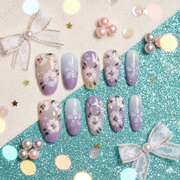 Murasaki no Yume | Handmade Press-on Nails | Custom Japanese Nail Art