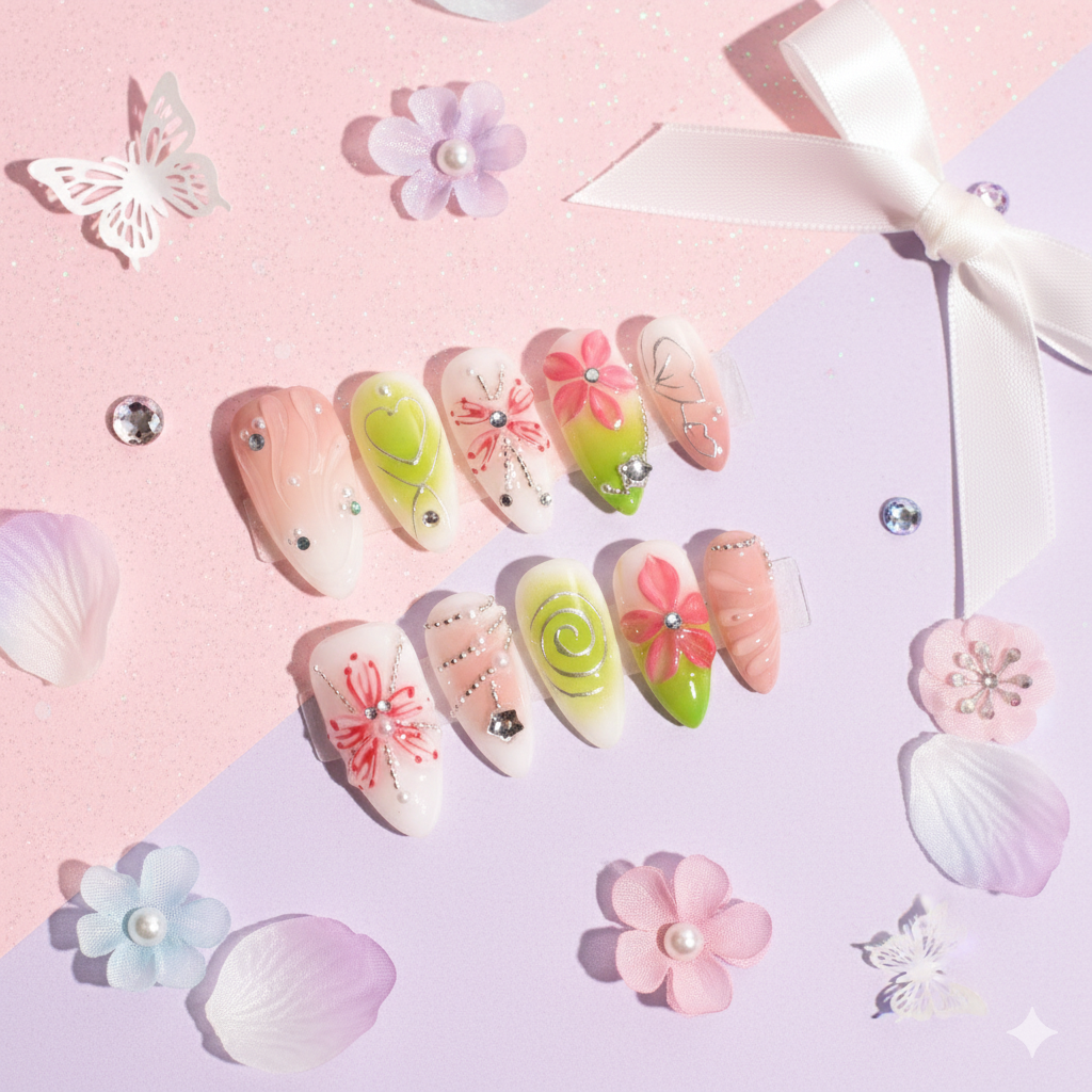 Helio Current – Medium Almond Press-On Nails | b3B48