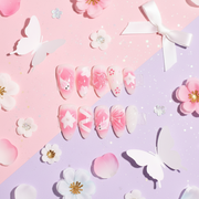 Koi Bloom Reverie – Medium Almond Press-On Nails | b3B28