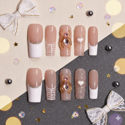 ✦ Luna Araignée | Nude Spider Coffin Press-On Nails