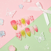 Petal Sorbet – Medium Almond Press-On Nails | b3B27