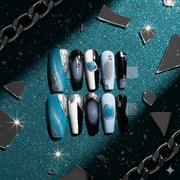 Cryostorm Long Coffin Press-On Nails| b3B12