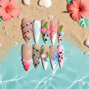 Neon Bazaar – Long Stiletto Press-On Nails | b3B52