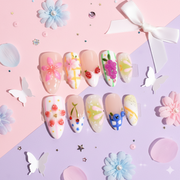 Arcadia Mosaic – Medium Almond Press-On Nails | b3B46