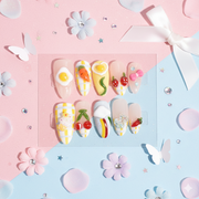 Sugar Picnic – Medium Almond Press-On Nails | b3B62