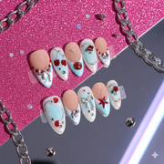 Cherry Frost – Medium Almond Press-On Nails | b3B57