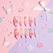 Petaline Aura – Medium Almond Press-On Nails | b3B40