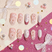 Hakugin no Gishiki | Handmade Press-on Nails | Custom Japanese Nail Art